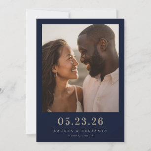 Fröhliches Marine-Foto Save The Date