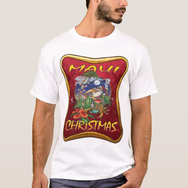 Fröhliches Maui-Weihnachtsweißt-shirt T-Shirt (Vorderseite)
