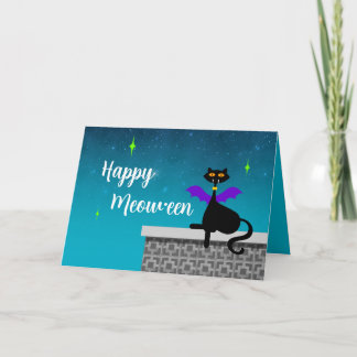 Fröhliches Meow-een Feiertagskarte