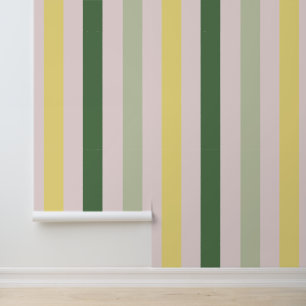 fröhliches Muster aus Zitronengelb und Grün Tapete