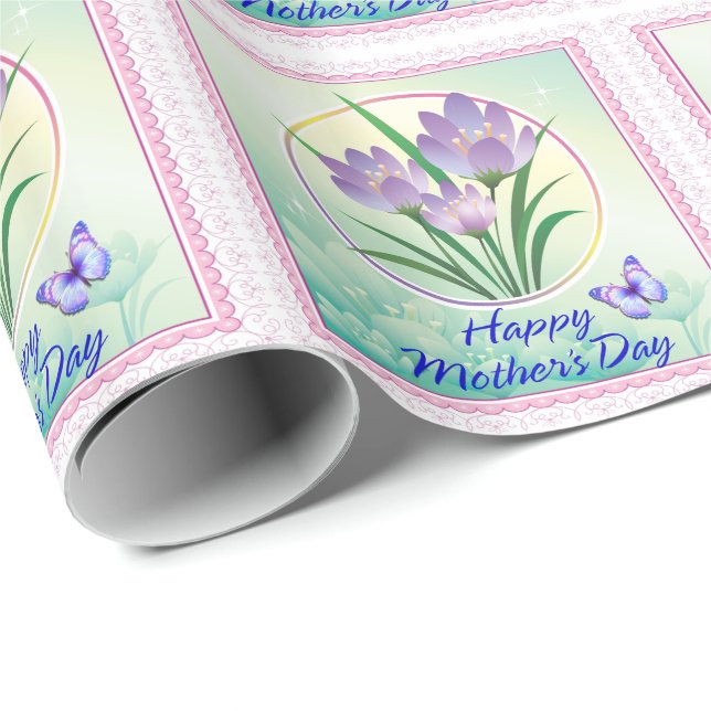 Fröhliches Muttertag-2-Kartographiepapier Geschenkpapier (Rolleneckpunkt)