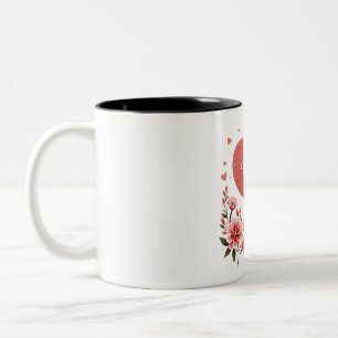 Fröhliches Muttertagsherz Zweifarbige Tasse