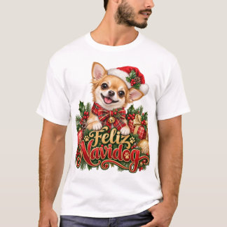 Fröhliches Navidog Chihuahua Weihnachts T-Shirt