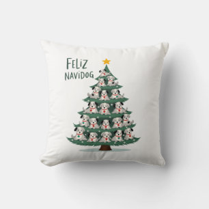 Fröhliches Navidog Weihnachten Hund T-Shirt, Lusti Kissen