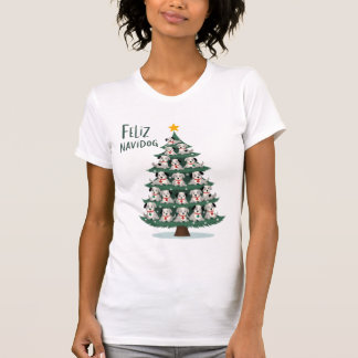 Fröhliches Navidog Weihnachten Hund T-Shirt, Lusti T-Shirt