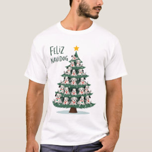 Fröhliches Navidog Weihnachten Hund T-Shirt, Lusti T-Shirt