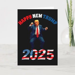 Fröhliches Neues Trump Macht Neues Jahr Großartig Karte