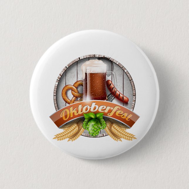fröhliches Oktoberfest Button (Vorderseite)