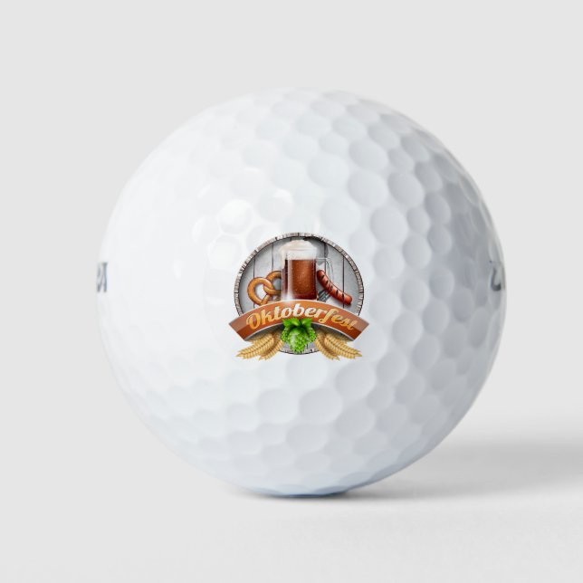 fröhliches Oktoberfest Golfball (Vorderseite)