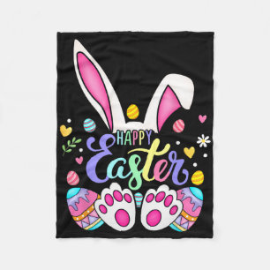 Fröhliches Osterhase Kaninchen Gesicht Lustiger Os Fleecedecke