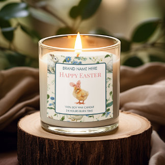 Fröhliches Ostern Baby-Küken Benutzerdefiniertes K Quadratischer Aufkleber