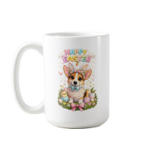 Fröhliches Ostern Corgi Tasse – Süße Hasenohren Hu
