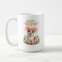 Fröhliches Ostern Corgi Tasse – Süße Hasenohren Hu