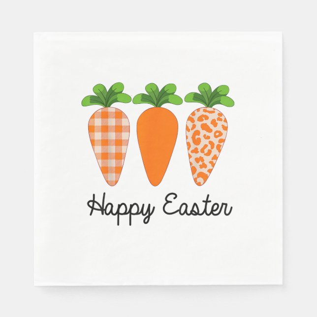 Fröhliches Ostern Karotte Süßes Ostern T-Shirt Serviette (Vorderseite)