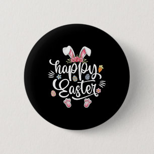 Fröhliches Ostern-Shirt Mädchen Kinder Kleinkind F Button