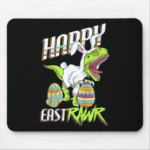 Fröhliches Ostern Süßer Trex Dinosaur Osterhase Ei Mousepad