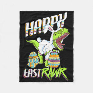 Fröhliches Ostern Süßer Trex Dinosaurier Osterhase Fleecedecke