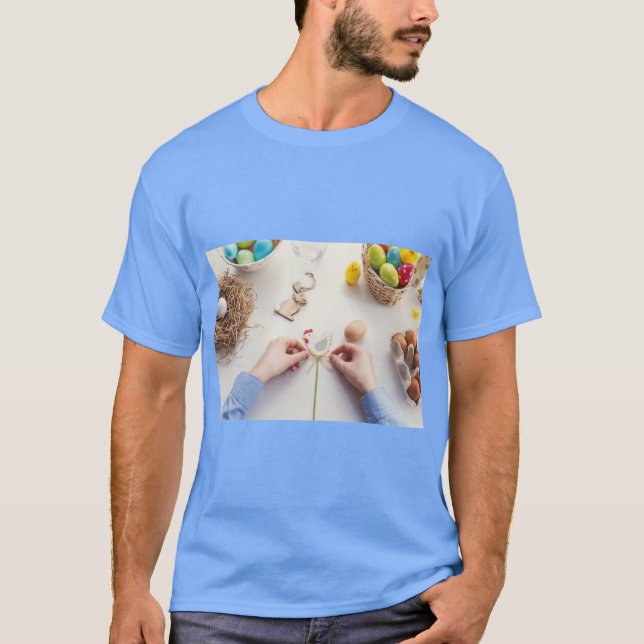 Fröhliches Ostern T-Shirt – Festlich, Hell & Fröhl (Vorderseite)