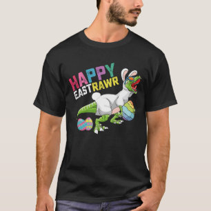 Fröhliches Ostrawr T Rex Dinosaur Osterhase Ei T-Shirt