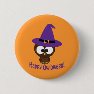 Fröhliches Owloween Button