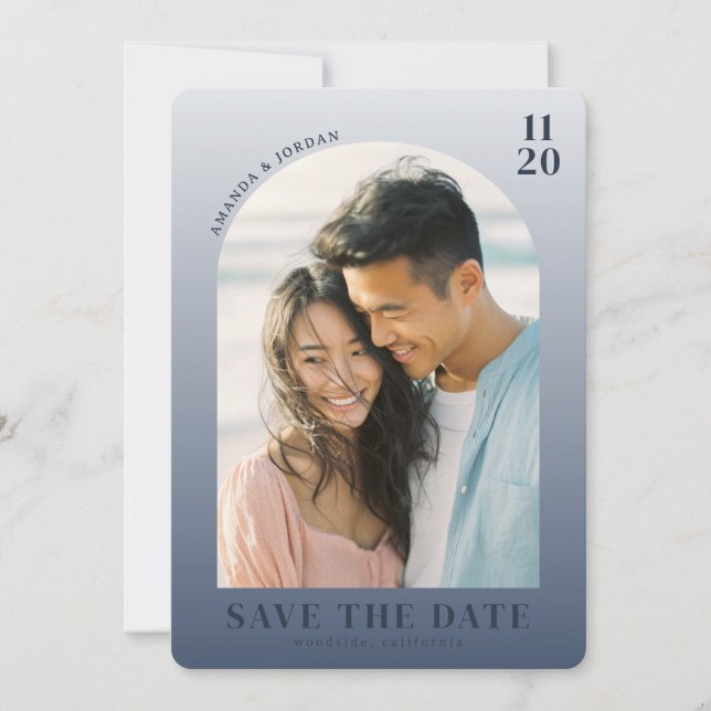 Fröhliches Pastell Romantisches Foto Save The Date (Vorderseite)