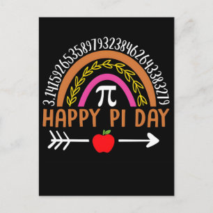 Fröhliches Pi-Tag-Shirt-Design-Druckvorlage Feiertagspostkarte