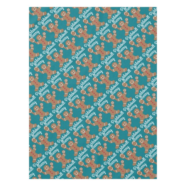 Fröhliches Pickleball Tischdecke (Vorderseite)