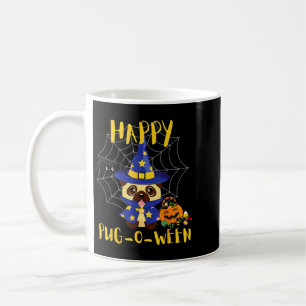 Fröhliches Pug-O-Ween Lustiger Hund Pug Halloween Kaffeetasse