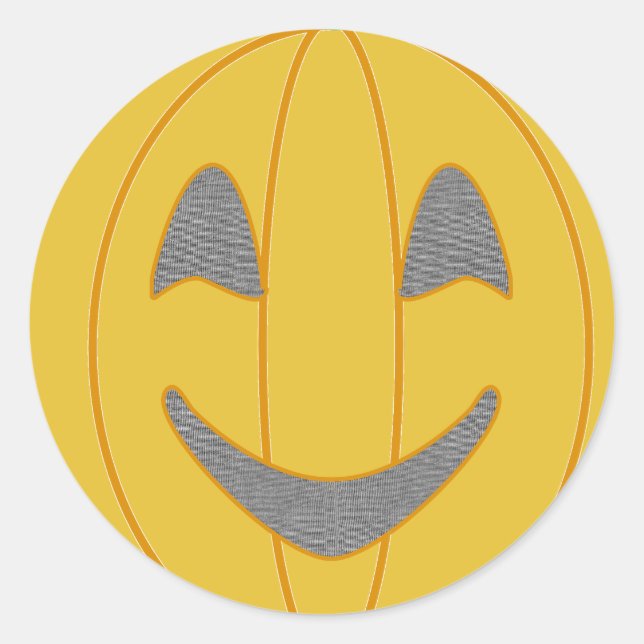 Fröhliches Pumkin Costume Design Halloween Orange Runder Aufkleber (Vorderseite)