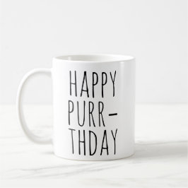 Fröhliches Purr‑thday Geburtstag Katzen Thema Kaffeetasse
