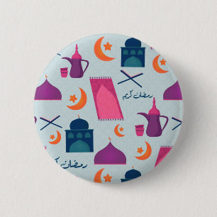 Fröhliches Ramadan-Muster Button