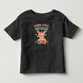 Fröhliches Rentier-Weihnachts-T-Shirt Kleinkind T-shirt