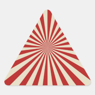 Fröhliches Retro-Vintage-Popcorn-Klassiker-Drehrad Dreieckiger Aufkleber