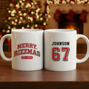 Fröhliches Rizzmas Sport Jersey Weihnachten Kaffeetasse