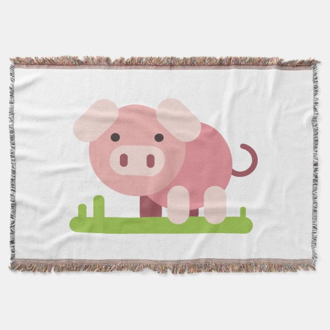 Fröhliches rosa Ferkel Decke (Vorderseite)