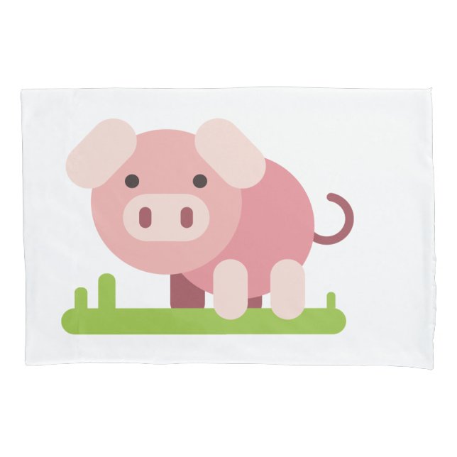 Fröhliches Rosa Kissenbezug (Vorderseite)