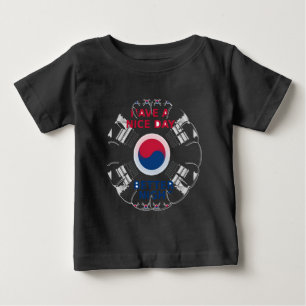 Fröhliches "Schönen Tag noch" Koreanische Flagge K Baby T-shirt