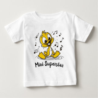 Fröhliches singendes Entlein Musikalisches Cartoon Baby T-shirt