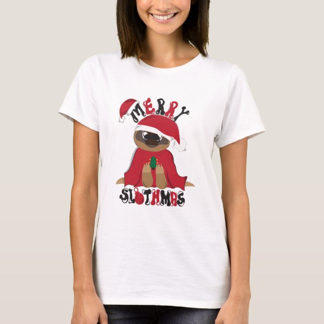 Fröhliches Slothmas T-Shirt (Vorderseite)