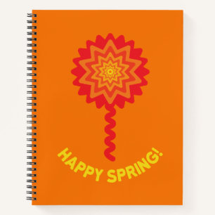 Fröhliches Spiralnotizbuch Frühling Notizbuch