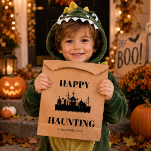 Fröhliches Spuken   Gruselige Halloween-Süßigkeite Geschenktütchen