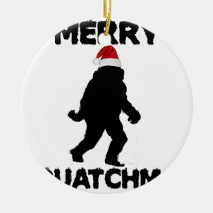 Fröhliches Squatchmas Keramik Ornament
