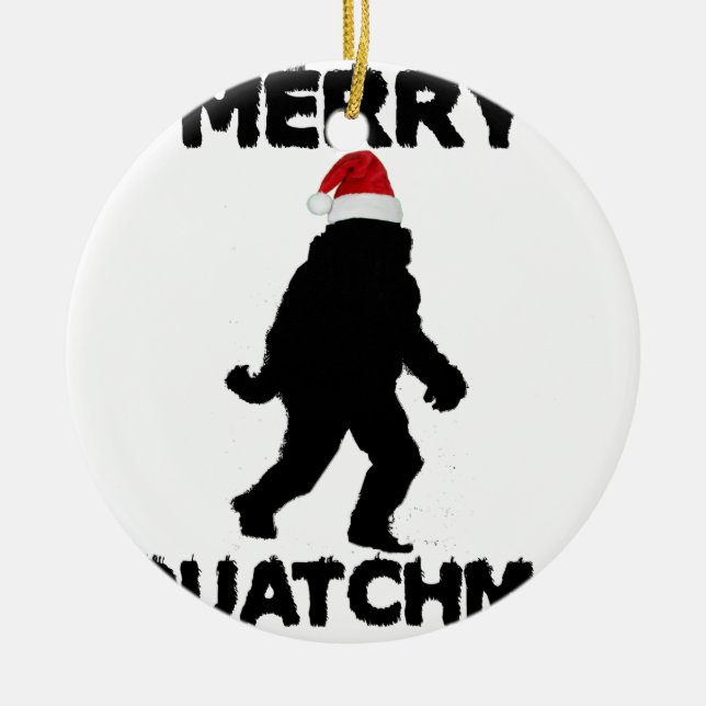 Fröhliches Squatchmas Keramik Ornament (Vorne)