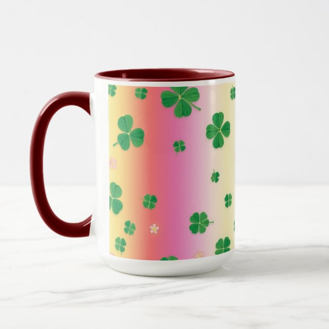 Fröhliches St. Patrick's Day Regenbogen-Wrap-Desig Tasse (Links)