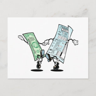 Fröhliches Steuerrückerstattungsdesign Postkarte