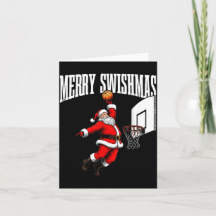 Fröhliches Swishmas Basketball hässliches Weihnach Karte
