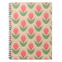 Fröhliches Tulpen-Spiral-Foto-Notizbuch