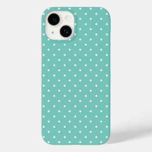 Fröhliches Türkisgrün mit weißen Polka-Punkten Case-Mate iPhone Hülle