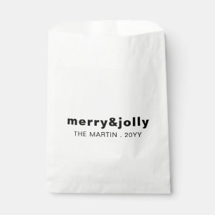 Fröhliches und Helles Minimales Weißes Weihnachtsd Geschenktütchen