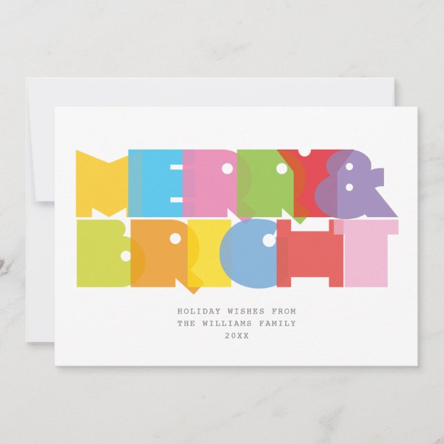 Fröhliches und helles, modernes Foto Weihnachten (Vorderseite)